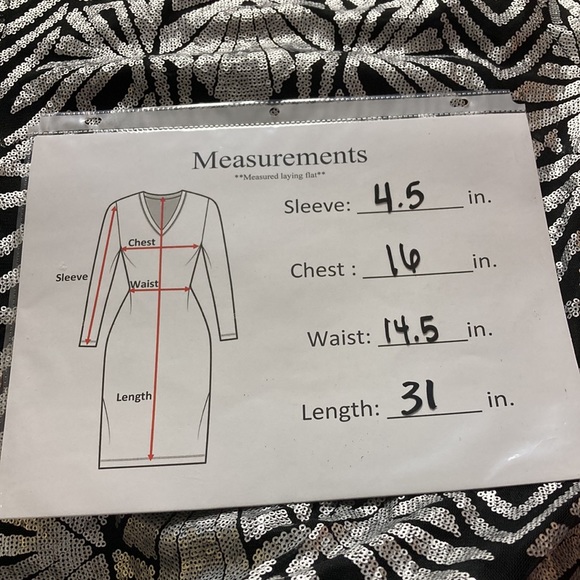 SheIn black and silver sheer sequin dress Small - Picture 9 of 9